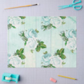 Sjofele Bloem Turquoise Serie Ontwerp 11 Tissuepapier (Craft)