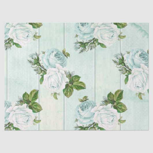 Sjofele Bloem Turquoise Serie Ontwerp 11 Tissuepapier (Voorkant)