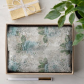 Sjofele Bloemige Aqua Serie Ontwerp 2 Tissuepapier (Geschenk)