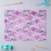 Sjofele Bloemige Paarse Serie Ontwerp 2 Tissuepapier (Craft)