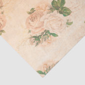Sjofele Bloemige Perzik Serie Ontwerp 2 Tissuepapier (Detail)