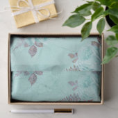 Sjofele Bloemige Turquoise Serie Ontwerp 5 Tissuepapier (Geschenk)