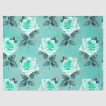 Sjofele Bloemige Turquoise Serie Ontwerp 9