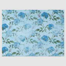 Sjofele bloemserie blauw ontwerp 4 tissuepapier
