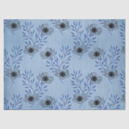 Sjofele Bloemserie Blauwe Serie Ontwerp 3 Tissuepapier