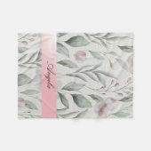 Sjofele Blos Bloemen Fleece Deken (Voorkant (Horizontaal))