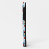 Sjofele chic blauwe rode bloem bloemendruk door Le Case-Mate iPhone Case (Achterkant/links)