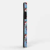 Sjofele chic blauwe rode bloem bloemendruk door Le Case-Mate iPhone Case (Achterkant/rechts)