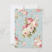 Sjofele chic bloemen bedankkaart (Achterkant)