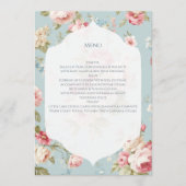 Sjofele chic bloemen menu (Voorkant)
