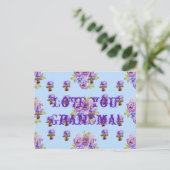 Sjofele Chic Bloemige Liefde Oma Ansichtkaart Briefkaart (Staand voorkant)