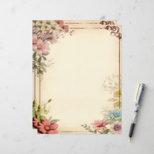 Sjofele Chic Bloemige Scrapbook Briefpapier