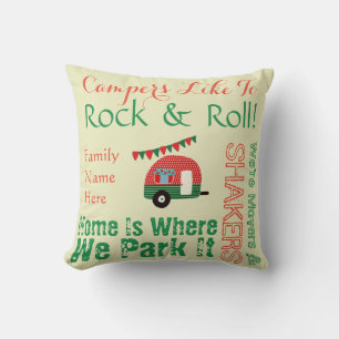 Sjofele Chic Camping Camper Quotes Aangepast Retro Kussen