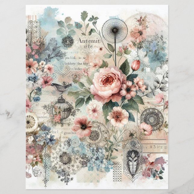 Sjofele chic cottage kern collage plakboek journaa (Voorkant)