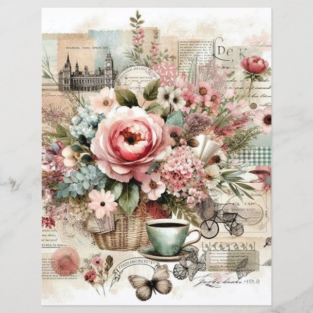 Sjofele chic cottage kern collage plakboek journaa (Voorkant)