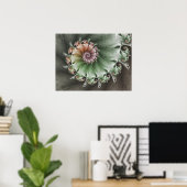 Sjofele Chic Fractale Patroon Poster (Thuiskantoor)