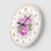 Sjofele Chic Franse Vintage Goud Bleek Magenta Grote Klok (Hoek)