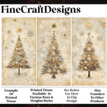 Sjofele Chic Kerstbomen Crème AM1 Decoupage