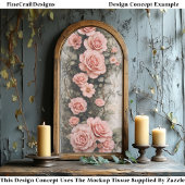 Sjofele Chic Klimmende Roze Rozen FD8L Decoupage Tissuepapier