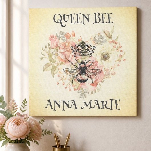Sjofele Chic Kroon Bij Gepersonaliseerde Canvaspri Canvas Afdruk