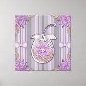 Sjofele Chic Lavendelbloem in Glas Canvas Afdruk (Voorkant)