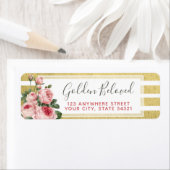 Sjofele Chic Oude Rozen & Goud Retouradres Etiket (Insitu)