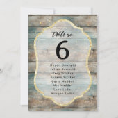 Sjofele Chic Pastelkleurige Houten Tafel Nummer (Voorkant)