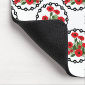 Sjofele Chic Rode, Zwarte & Witte Klaprozen Bloem Muismat (Hoek)