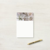 Sjofele Chic Roze Bloemige Landelijke Bloemen Op M Post-it® Notes (Op bureau)