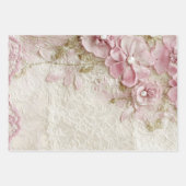 Sjofele Chic Roze Kant Inpakpapier Vel (Voorkant 2)