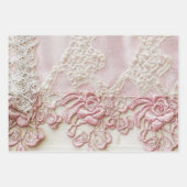 Sjofele Chic Roze Kant Inpakpapier Vel (Voorkant)