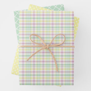 Sjofele Chic Roze Mintgroene Strepen Patroon Inpakpapier Vel