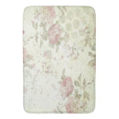 Sjofele Chic Roze Roos Bloemen Badmat (Voorkant Verticaal)