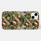 Sjofele Chic Roze Rozen Wingerdranken Bloemrozen Case-Mate iPhone Case (Achterkant (horizontaal))