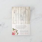 Sjofele Chic Rozen Rustiek Hout Aangepaste Verjaar Kaart (Binnen)
