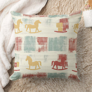Sjofele Chic Schommelend Paard Plaid Patroon Kussen