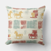 Sjofele Chic Schommelend Paard Plaid Patroon Kussen (Voorkant)
