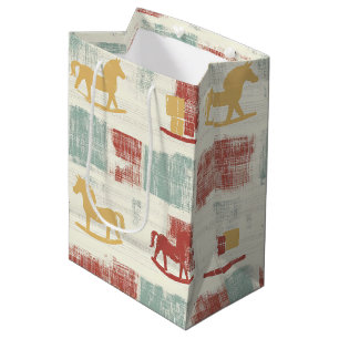 Sjofele Chic Schommelend Paard Schotse Ruit Patroo Medium Cadeauzakje