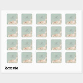 Sjofele chic theepartij bruidsborrel vierkante sticker (Vel)