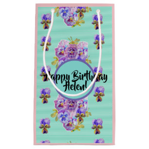 Sjofele Chic Turquoise aqua bloemen Bloemencadeaut Klein Cadeauzakje