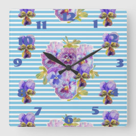 Sjofele Chic Turquoise Rozen Roos Kunst Dames Kame Vierkante Klok