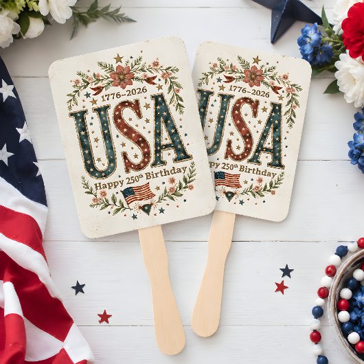 Sjofele Chic USA 250e verjaardag handventilator Handwaaier