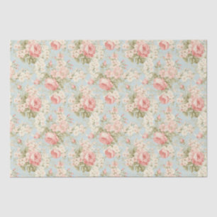 Sjofele Chic Vintage Bloemrijke Victoriaanse Roze  Tissuepapier