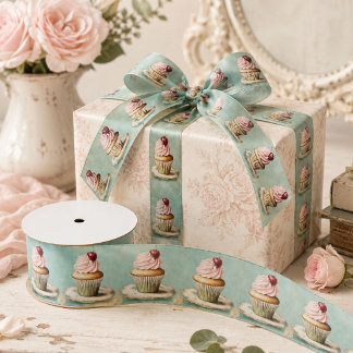 Sjofele Chic Vintage Franse Landelijke Roze Cupcak Satijnen Lint