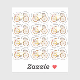 Sjofele Chic Vintage Gele Fiets Planner Vel Sticker