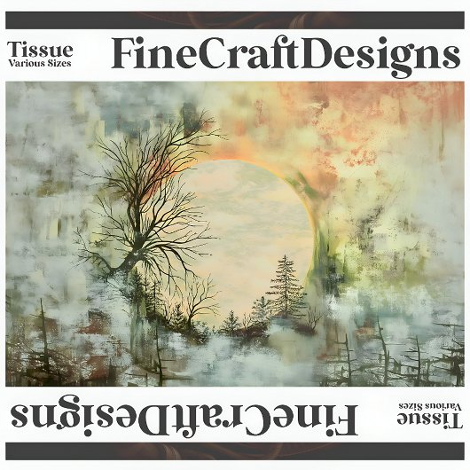 Sjofele Chic Vintage Landschap A3L Decoupage Tissuepapier
