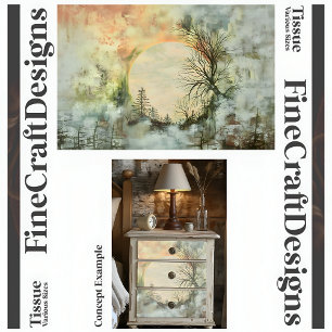 Sjofele Chic Vintage Landschap A3R Decoupage Tissuepapier