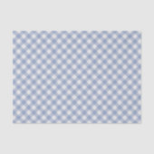 Sjofele Chic Witte Licht Ijsblauwe Gingham Tissuepapier (Voorkant)