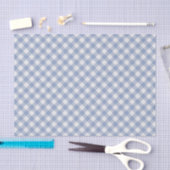 Sjofele Chic Witte Licht Ijsblauwe Gingham Tissuepapier (Craft)