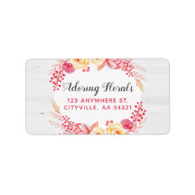 Sjofele Chique Rozen & Landelijk Hout Witte Roze B